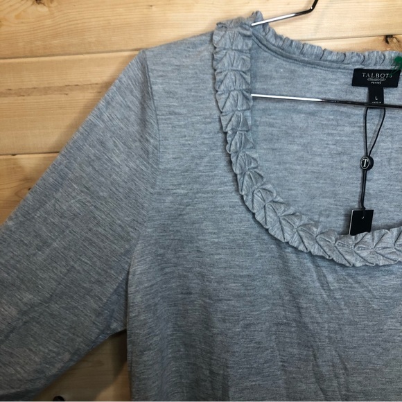 Talbots Folded Neckline Top - Picture 2 of 7